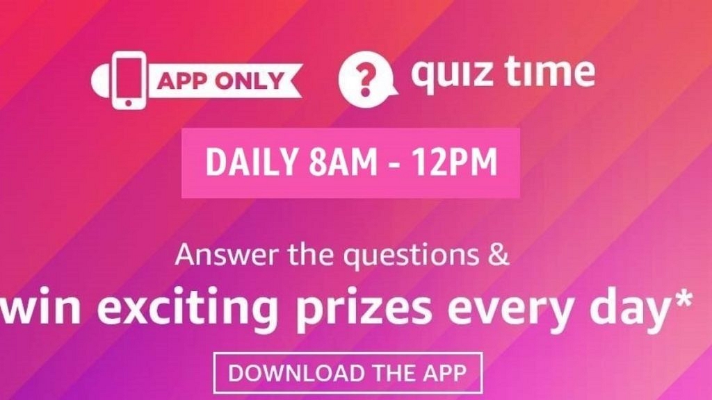 Amazon Quiz 7 June 2021 Solved Answer Now and Win Rs 5000