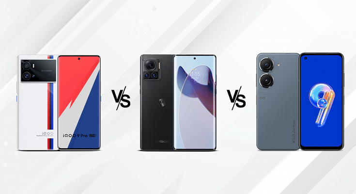 iQOO 9T Vs Motorola Edge 30 Ultra Vs Asus ZenFone 9