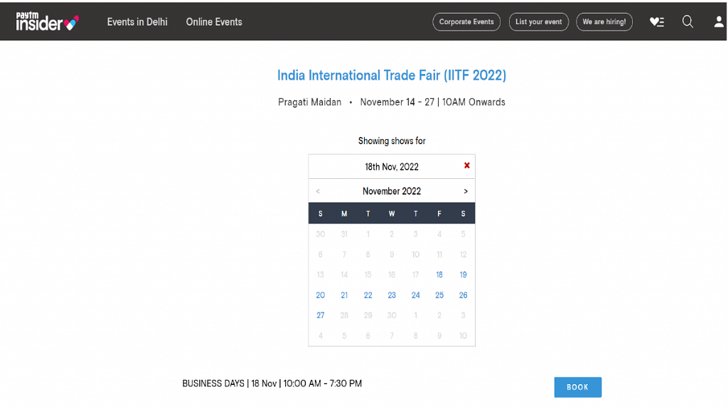 india international trade fair tickets buy online india