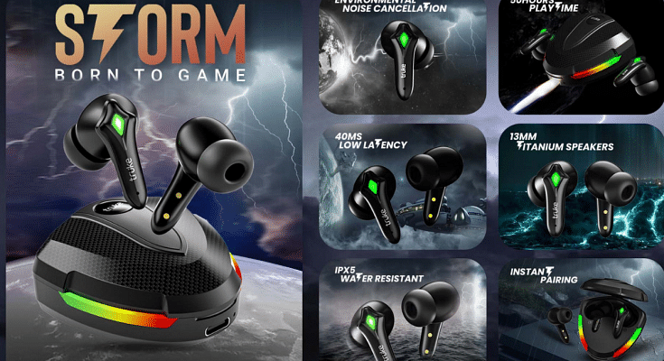 Truke BTG Strom Gaming TWS Earbuds With RGB 40ms Low Latency