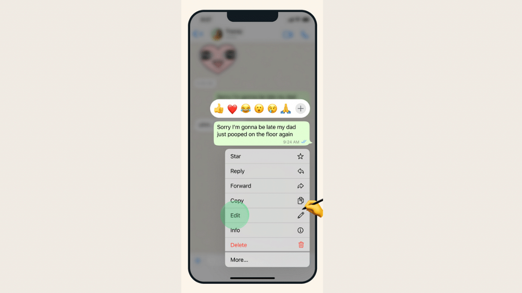 whatsapp chat editing feature