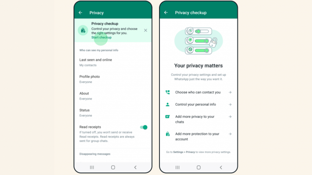privacy checkup whatsapp