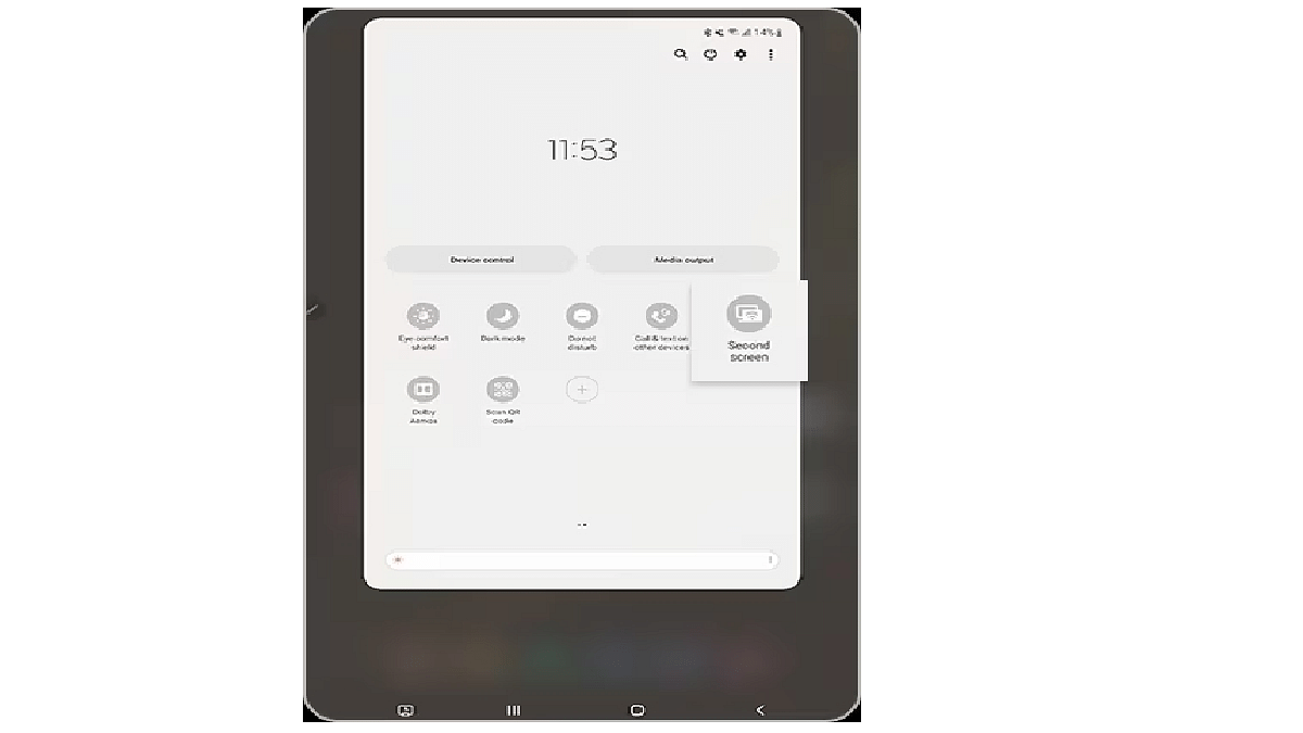 Second Screen Galaxy Tablet