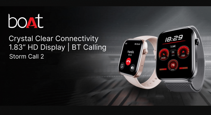 boAt Storm Call 2 smartwatch