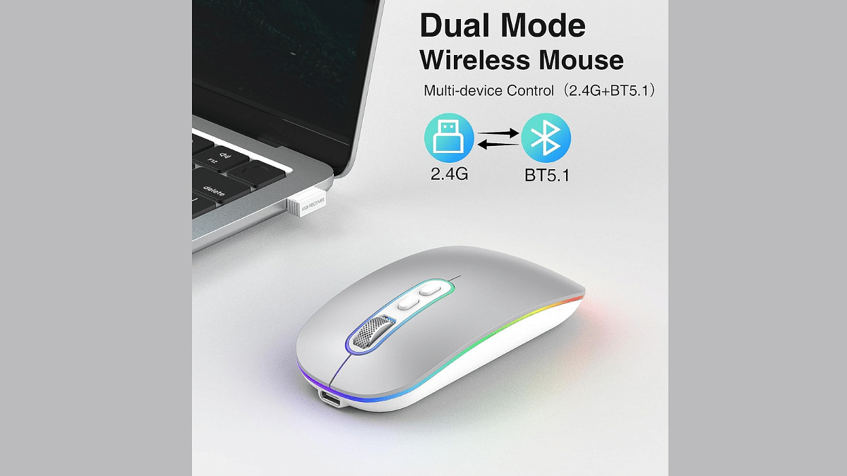 cimetech Bluetooth Mouse, Wireless Mouse, Slim Rechargeable Silent Mouse