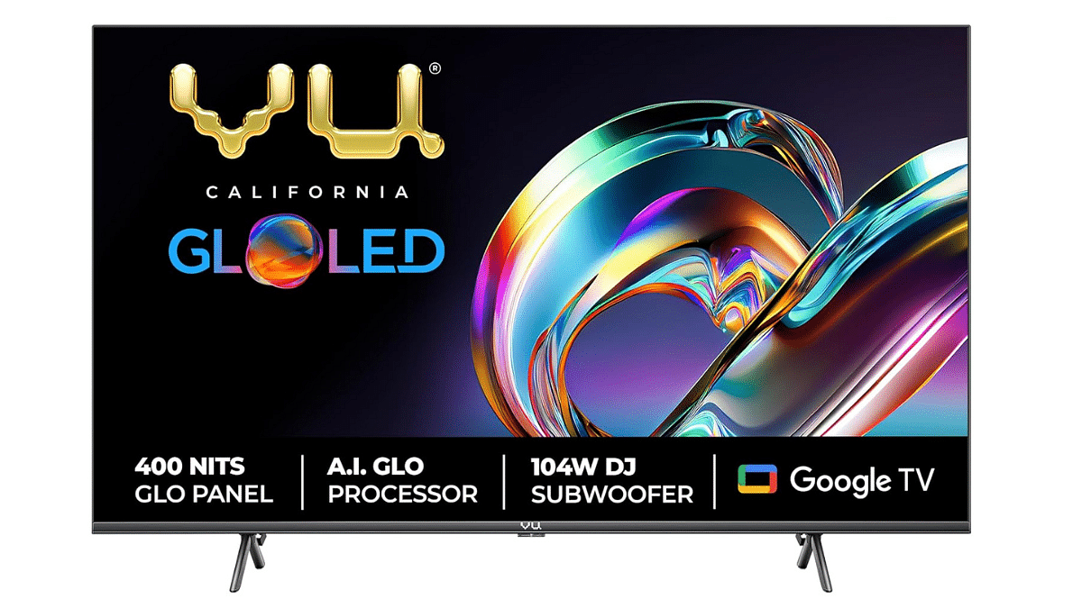 Vu 108 cm (43 inches) The GloLED 84 Watt DJ Sound Series 4K Smart Google TV 43GloLED