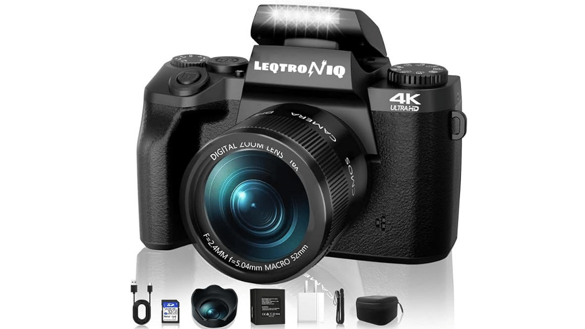 LEQTRONIQ Digital Camera 4K Vlogging Camera