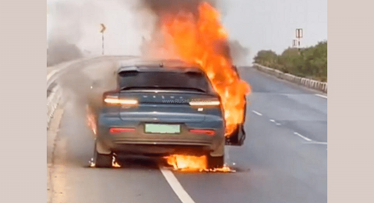 volvo c40 recharge fire accident