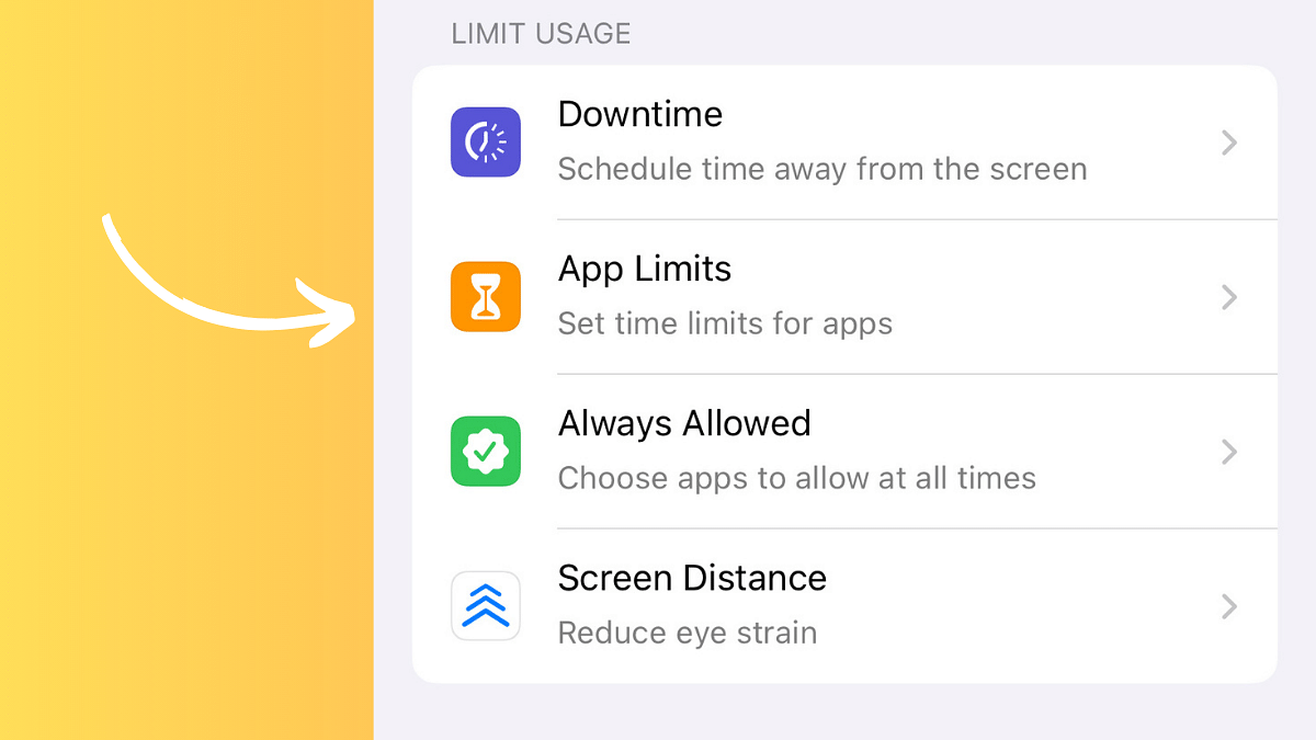 App Limits iPhone 