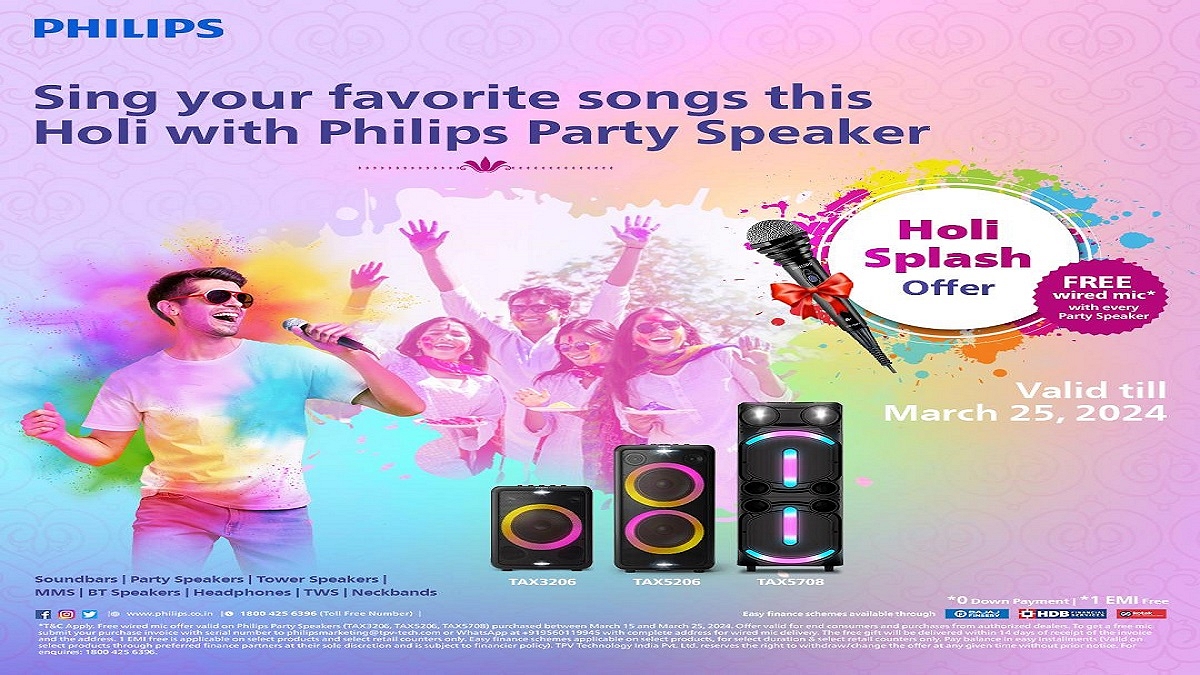 Celebrate this Holi with exciting offers on the Philips Home Audio Range