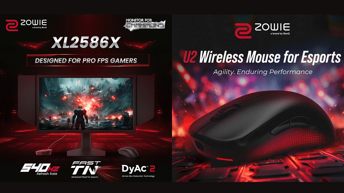 BenQ ZOWIE XL2586X Gaming Monitor, U2 Wireless Mouse
