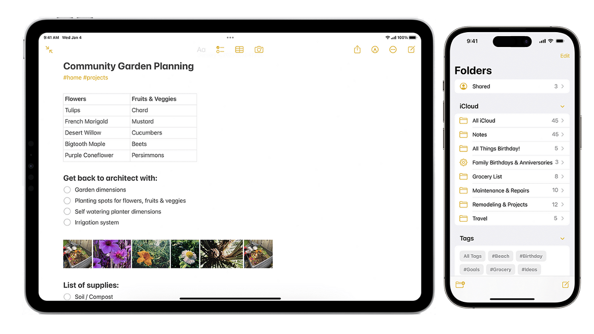 iPhone Notes Folders And Tags