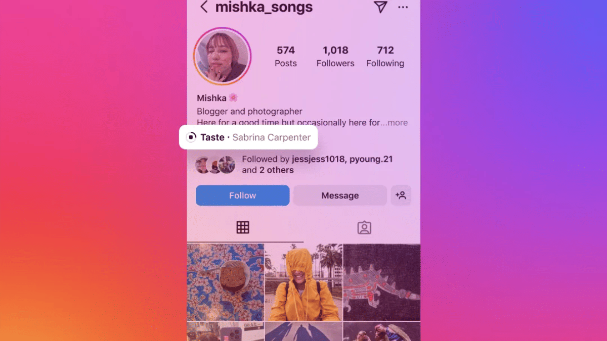 instagram profile music