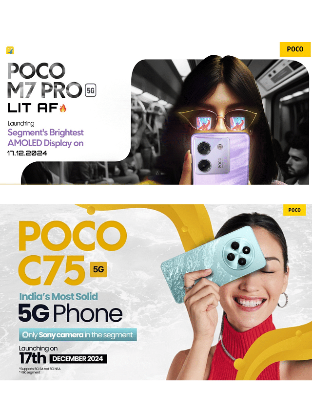 POCO Teases M7 Pro 5G, C75 5G: Highlights