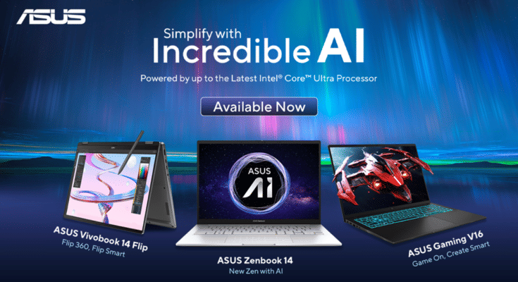 Asus AI Powered Laptops