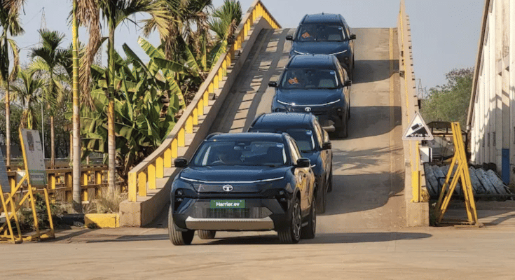 harrier ev showcased